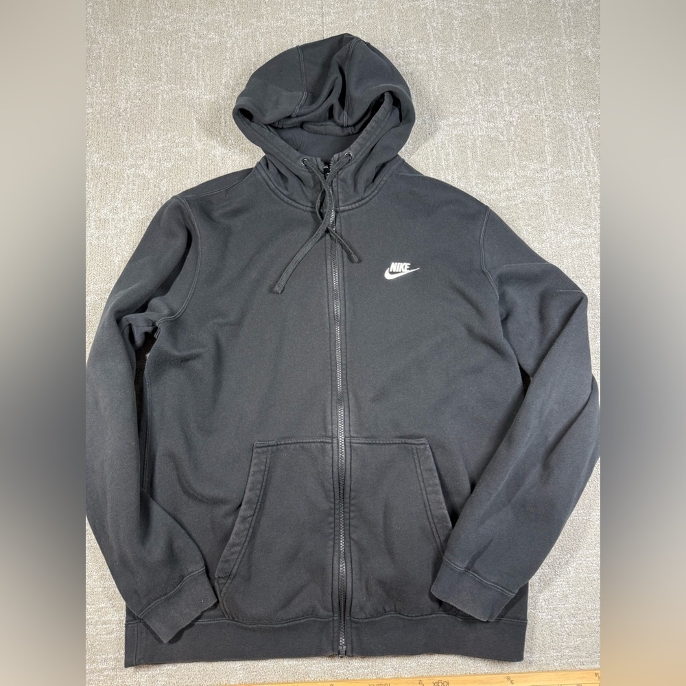 Nike Black Full Zip Hooded Sweatshirt Adult Size large
